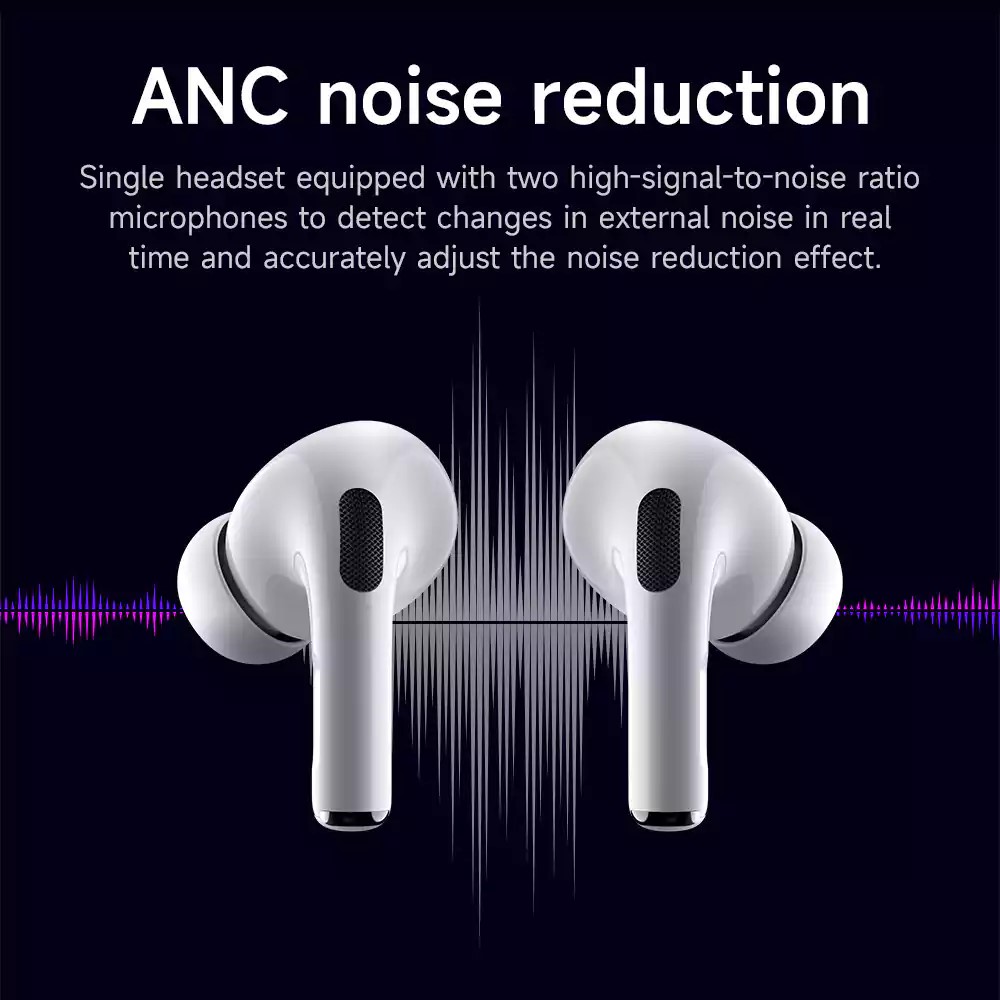 Hoco EW72 ANC TWS Earbuds with Touch Screen - Color White