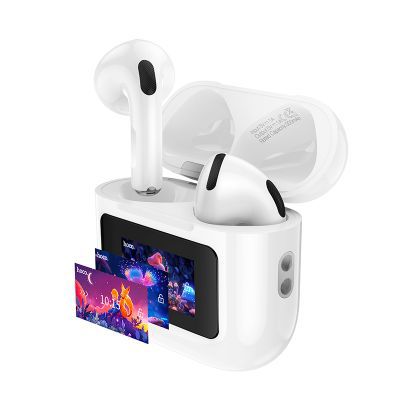 Hoco EW72 ANC TWS Earbuds with Touch Screen - Color White