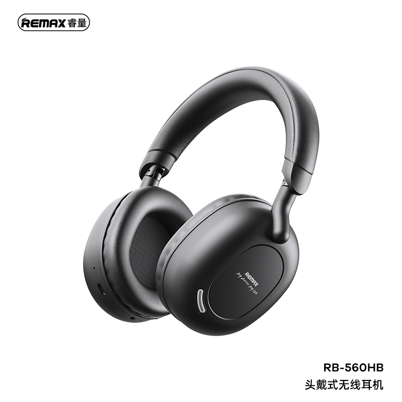 Remax RB-560HD Wireless Headset – Where Style Meets Superior Sound - Black Color